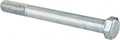 Made in USA - 9/16-18 UNF, 5-1/2" Length Under Head Hex Head Cap Screw - Partially Threaded, Grade 5 Steel, Zinc-Plated Finish, 13/16" Hex - Americas Industrial Supply