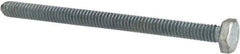 Made in USA - 1/4-20 UNC, 3-1/2" Length Under Head Hex Head Cap Screw - Fully Threaded, Grade 5 Steel, Zinc-Plated Finish, 7/16" Hex - Americas Industrial Supply