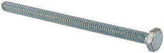 Made in USA - 1/4-20 UNC, 4" Length Under Head Hex Head Cap Screw - Fully Threaded, Grade 5 Steel, Zinc-Plated Finish, 7/16" Hex - Americas Industrial Supply