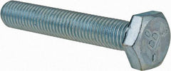 Made in USA - 1/4-28 UNF, 1-1/2" Length Under Head Hex Head Cap Screw - Fully Threaded, Grade 5 Steel, Zinc-Plated Finish, 7/16" Hex - Americas Industrial Supply