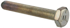 Made in USA - 1/4-28 UNF, 1-3/4" Length Under Head Hex Head Cap Screw - Fully Threaded, Grade 5 Steel, Zinc-Plated Finish, 7/16" Hex - Americas Industrial Supply