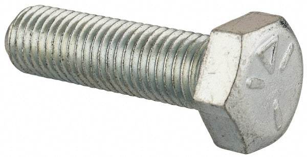 Made in North America - 5/16-24 UNF, 1-1/8" Length Under Head Hex Head Cap Screw - Partially Threaded, Grade 5 Steel, Zinc-Plated Finish, 1/2" Hex - Americas Industrial Supply