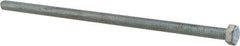 Made in North America - 3/8-16 UNC, 9" Length Under Head Hex Head Cap Screw - Fully Threaded, Grade 5 Steel, Zinc-Plated Finish, 9/16" Hex - Americas Industrial Supply
