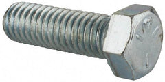 Value Collection - 7/16-14 UNC, 1-3/8" Length Under Head Hex Head Cap Screw - Partially Threaded, Grade 5 Steel, Zinc-Plated Finish, 5/8" Hex - Americas Industrial Supply