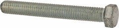 Made in USA - 7/16-14 UNC, 3-1/2" Length Under Head Hex Head Cap Screw - Fully Threaded, Grade 5 Steel, Zinc-Plated Finish, 5/8" Hex - Americas Industrial Supply