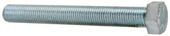 Made in USA - 7/16-20 UNF, 3-1/2" Length Under Head Hex Head Cap Screw - Fully Threaded, Grade 5 Steel, Zinc-Plated Finish, 5/8" Hex - Americas Industrial Supply