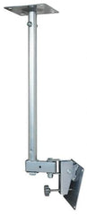 Video Mount - Steel, Flat Panel Ceiling Mount For 10 to 23 Inch LCD Monitor - Silver, 25 Lbs. Load Capacity, 30° Max Tilt Angle, Ceiling Mount Rotating and Tilting - Americas Industrial Supply