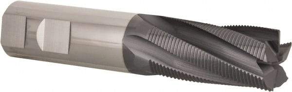 Niagara Cutter - 1" Diam, Fine Pitch, 2" LOC, 5 Flute Solid Carbide Corner Chamfer Roughing End Mill - AlTiN Finish, 5" OAL, 1" Shank Diam, Single End, Centercutting, 20° Helix - Americas Industrial Supply