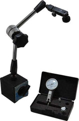 Value Collection - 0.0005" Graduation, 0-15-0 Dial Reading, Indicator & Base Kit - 2-1/2" Base Length x 2" Base Width x 2-1/8" Base Height - Americas Industrial Supply