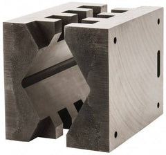 Heinrich - 8" Wide, V-Groove Vise Jaw - Ductile Iron, Fixed Jaw, Compatible with DA-8800-SC Vises - Americas Industrial Supply