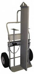 Made in USA - 800 Lb Capacity 64" OAH Fire Wall Hand Truck - Dual Loop Handle, Steel, Full Pneumatic Wheels - Americas Industrial Supply