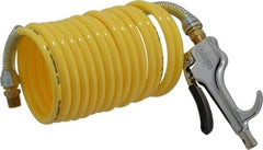 Coilhose Pneumatics - 1/4" ID Thumb Lever Air Gun - 12' Long Nylon Hose - Americas Industrial Supply