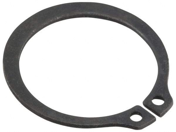 Value Collection - 0.468" Groove Diam, 1/2" Shaft Diam, Phosphate Spring Steel, Snap External Retaining Rings - 0.039" Groove Width, 0.035" Ring Thickness - Americas Industrial Supply