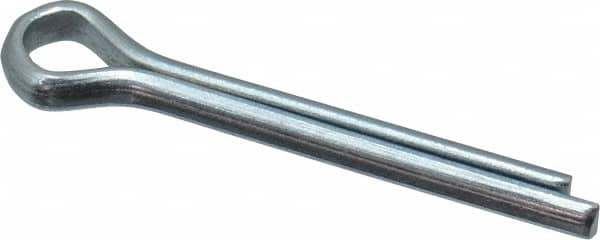 Value Collection - 1/8" Diam x 1" Long Extended Prong Cotter Pin - Grade 2, Zinc-Plated, Steel - Americas Industrial Supply