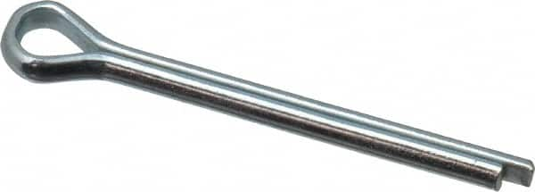 Value Collection - 1/8" Diam x 1-1/4" Long Extended Prong Cotter Pin - Grade 2, Zinc-Plated, Steel - Americas Industrial Supply