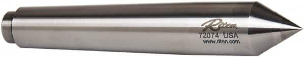 Riten - 7/8" Head Diam, Carbide-Tipped Steel Standard Point Half Dead Center - Jarno 7 Taper, 7/8" Point Diam, 1-3/16" Point Length, 5-1/4" OAL - Americas Industrial Supply