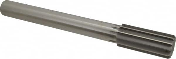 Made in USA - 1-9/16" High Speed Steel 12 Flute Chucking Reamer - Straight Flute, 1-1/4" Straight Shank, 3-1/2" Flute Length, 13" OAL - Americas Industrial Supply