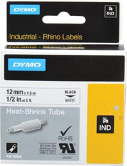 Dymo - 60" Long, White Heat Shrinkable Polyolefin Heat Shrink Tubing - For RhinoPRO 3000 - Americas Industrial Supply