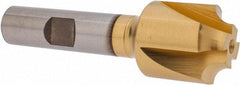 Hertel - 3/16" Radius, 3/4" Mill Diam, 4 Flute Cobalt Corner Rounding End Mill - Single End, TiN Finish, 2-15/16" OAL, 1/2" Shank Diam - Americas Industrial Supply