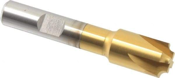 Hertel - 3/32" Radius, 1/2" Mill Diam, 4 Flute Cobalt Corner Rounding End Mill - Single End, TiN Finish, 2-1/2" OAL, 3/8" Shank Diam - Americas Industrial Supply