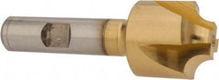 Hertel - 1/4" Radius, 1" Mill Diam, 4 Flute Cobalt Corner Rounding End Mill - Single End, TiN Finish, 3" OAL, 1/2" Shank Diam - Americas Industrial Supply