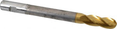 Hertel - 3/4" Diam, 2" LOC, 4 Flute High Speed Steel Ball End Mill - TiN Finish, Single End, 8-1/4" OAL, 3/4" Shank Diam - Americas Industrial Supply