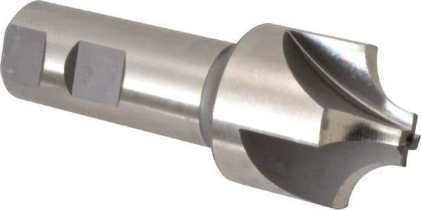 Hertel - 1/2" Radius, 1-1/2" Mill Diam, 4 Flute High Speed Steel Corner Rounding End Mill - Single End, Uncoated, 4-1/8" OAL, 1" Shank Diam - Americas Industrial Supply