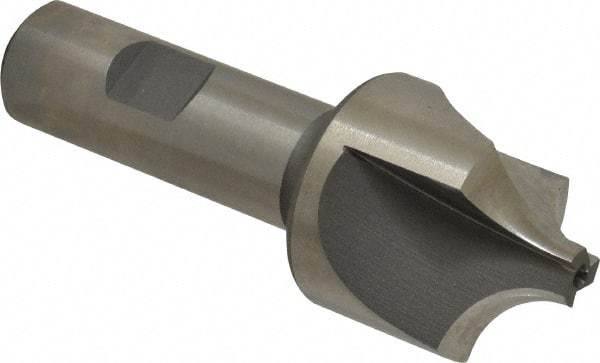 Hertel - 1/2" Radius, 1-3/8" Mill Diam, 3 Flute High Speed Steel Corner Rounding End Mill - Single End, Uncoated, 3-3/4" OAL, 3/4" Shank Diam - Americas Industrial Supply