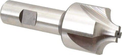 Hertel - 7/16" Radius, 1-3/8" Mill Diam, 4 Flute High Speed Steel Corner Rounding End Mill - Single End, Uncoated, 3-3/4" OAL, 3/4" Shank Diam - Americas Industrial Supply