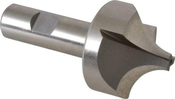 Hertel - 3/4" Radius, 1-7/8" Mill Diam, 3 Flute High Speed Steel Corner Rounding End Mill - Single End, Uncoated, 3-3/4" OAL, 3/4" Shank Diam - Americas Industrial Supply
