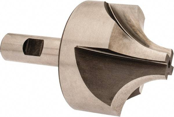 Hertel - 1" Radius, 2-3/4" Mill Diam, 4 Flute High Speed Steel Corner Rounding End Mill - Single End, Uncoated, 4-1/2" OAL, 3/4" Shank Diam - Americas Industrial Supply