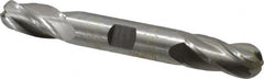 Hertel - 5/8" Diam, 1-3/8" LOC, 4 Flute High Speed Steel Ball End Mill - Uncoated, Double End, 5" OAL, 5/8" Shank Diam - Americas Industrial Supply