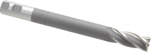 Hertel - 1", 2-1/2" LOC, 1" Shank Diam, 10-1/4" OAL, 4 Flute, High Speed Steel Square End Mill - Single End, Uncoated, Right Hand Cut - Americas Industrial Supply