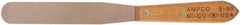 Ampco - 2" Wide Chisel Edge Blade Nickel Copper Spatula - Stiff, Straight Wood Handle, 19-1/4" OAL - Americas Industrial Supply