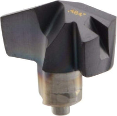 Iscar - Series ICM, 12.29mm Diam Grade IC908 140° Replaceable Drill Tip - Carbide, TiAlN Finish, 12 Seat Size - Americas Industrial Supply
