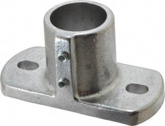 Hollaender - 1-1/2" Pipe, Base Flange, Aluminum Alloy Flange Pipe Rail Fitting - Bright Finish - Americas Industrial Supply