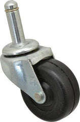 Shepherd - 2" Diam x 13/16" Wide x 2-5/8" OAH Stem Mount Swivel Caster - Soft Rubber, 80 Lb Capacity, Nylon Bearing, 7/16 x 1-7/16" Friction Stem - Americas Industrial Supply