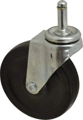 Shepherd - 4" Diam x 15/16" Wide x 4-3/4" OAH Stem Mount Swivel Caster - Soft Rubber, 125 Lb Capacity, Nylon Bearing, 7/16 x 1-7/16" Friction Stem - Americas Industrial Supply