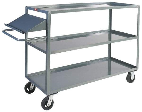 Jamco - 3,000 Lb Capacity, 3 Shelf, Steel Stock Truck - 30" Long x 48" Wide x 48" High, 6" Diam Phenolic Wheels - Americas Industrial Supply