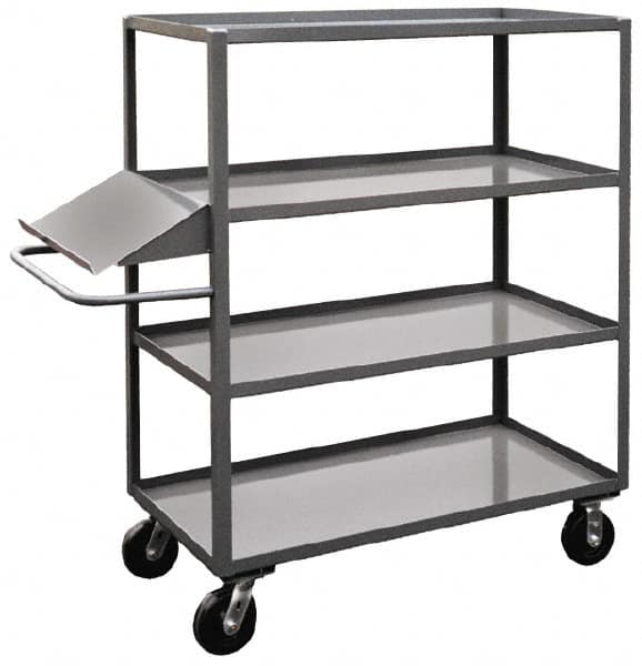 Jamco - 3,000 Lb Capacity, 4 Shelf, Steel Stock Truck - 30" Long x 48" Wide x 60" High, 6" Diam Phenolic Wheels - Americas Industrial Supply