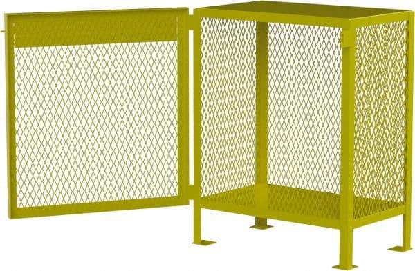 Jamco - 1 Shelf Gas Cylinder Storage Cabinet - Steel, 18" Wide x 30" Deep x 35" High, Safety Yellow - Americas Industrial Supply