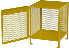 Jamco - 1 Shelf Gas Cylinder Storage Cabinet - Steel, 30" Wide x 30" Deep x 35" High, Safety Yellow - Americas Industrial Supply