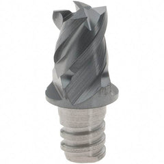 Iscar - MM EC Grade IC908 Carbide End Milling Tip Insert - TiAlN Finish, 4 Flutes, 6mm Cutting Diam, 5mm Depth of Cut, 10mm Extension, 45° Helix - Americas Industrial Supply