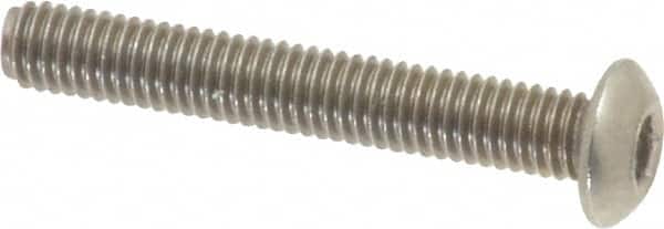 Value Collection - M3x0.50 Metric Coarse Hex Socket Drive, Button Screw - Grade 18-8 & Austenitic A2 Stainless Steel, Uncoated, Partially Threaded, 20mm Length Under Head - Americas Industrial Supply