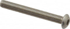 Value Collection - M3x0.50 Metric Coarse Hex Socket Drive, Button Screw - Grade 18-8 & Austenitic A2 Stainless Steel, Uncoated, Partially Threaded, 25mm Length Under Head - Americas Industrial Supply