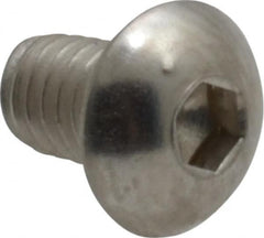 Value Collection - M4x0.70 Metric Coarse Hex Socket Drive, Button Screw - Grade 18-8 & Austenitic A2 Stainless Steel, Uncoated, Fully Threaded, 6mm Length Under Head - Americas Industrial Supply