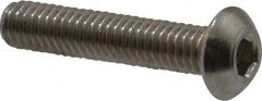 Value Collection - M4x0.70 Metric Coarse Hex Socket Drive, Button Screw - Grade 18-8 & Austenitic A2 Stainless Steel, Uncoated, Fully Threaded, 20mm Length Under Head - Americas Industrial Supply