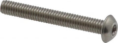 Value Collection - M4x0.70 Metric Coarse Hex Socket Drive, Button Screw - Grade 18-8 & Austenitic A2 Stainless Steel, Uncoated, Partially Threaded, 30mm Length Under Head - Americas Industrial Supply