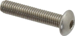 Value Collection - M5x0.80 Metric Coarse Hex Socket Drive, Button Screw - Grade 18-8 & Austenitic A2 Stainless Steel, Uncoated, Partially Threaded, 25mm Length Under Head - Americas Industrial Supply