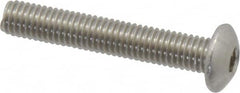 Value Collection - M5x0.80 Metric Coarse Hex Socket Drive, Button Screw - Grade 18-8 & Austenitic A2 Stainless Steel, Uncoated, Partially Threaded, 30mm Length Under Head - Americas Industrial Supply